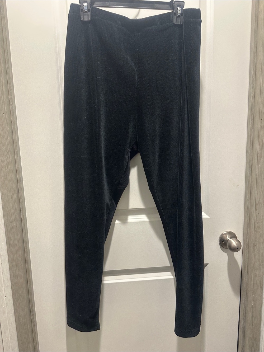 White Stag Black Velour Track Pants